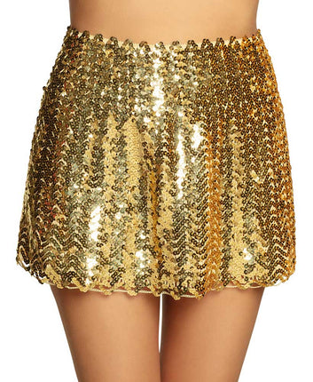 Boland Minirokje Sequins Goud - M