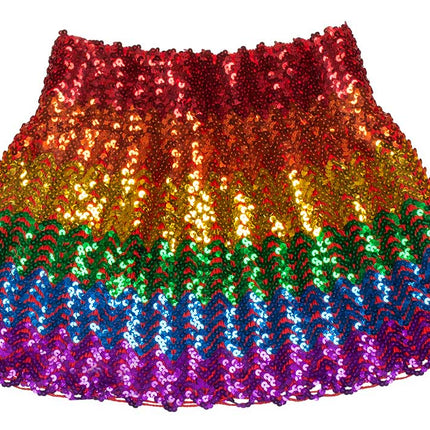 Boland Minirokje Sequins Regenboog - M