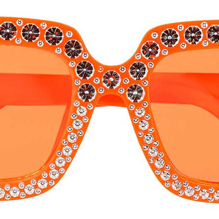 Boland Partybril Bling Bling Oranje