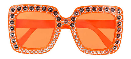 Boland Partybril Bling Bling Oranje