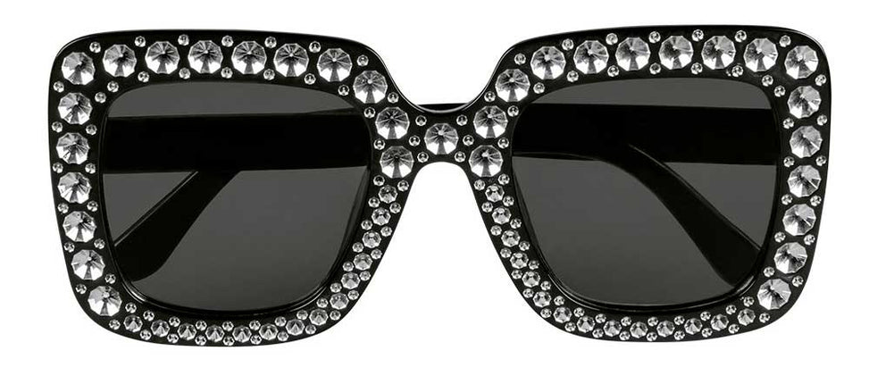 Boland Partybril Bling Bling Zwart