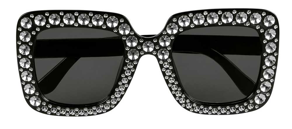 Boland Partybril Bling Bling Zwart