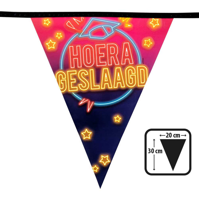 Boland PE Vlaggenlijn Hoera Geslaagd 6 meter