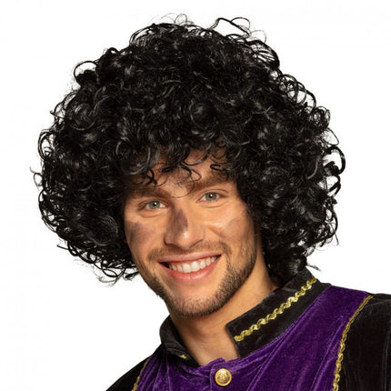 Boland Pieten Pruik krullen zwart