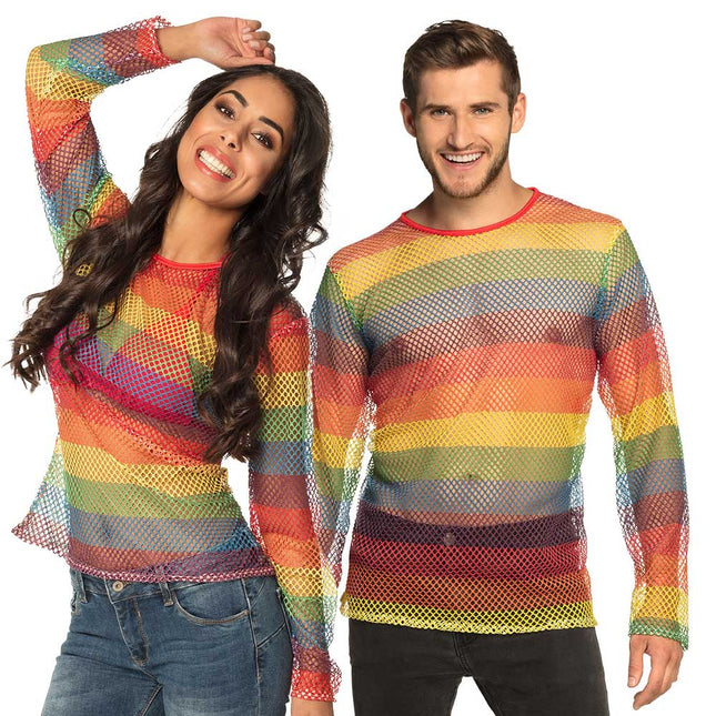 Boland Pride Visnet Regenboog Shirt Unisex
