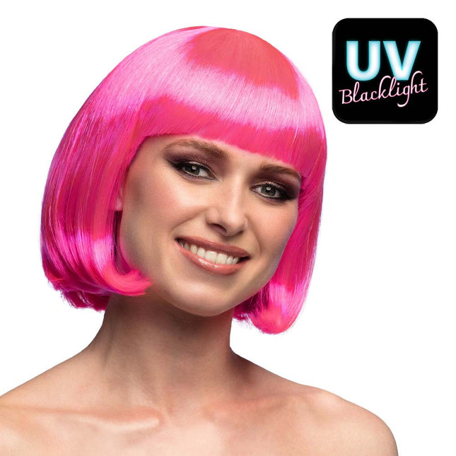 Boland Pruik Cabaret Neonroze UV
