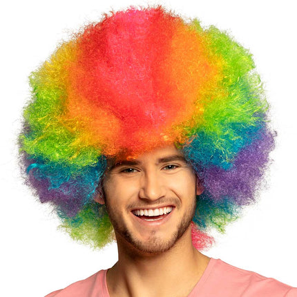 Boland Pruik Clown Rainbow Deluxe