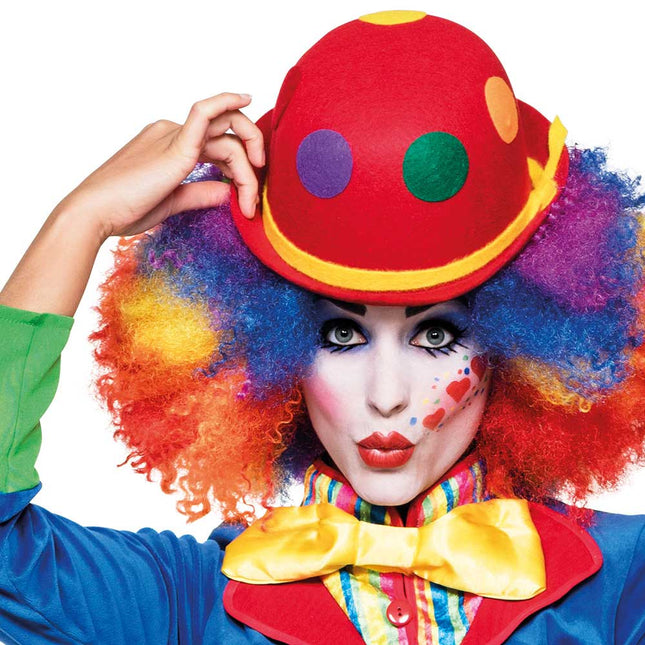 Boland Pruik Clown Rainbow Deluxe
