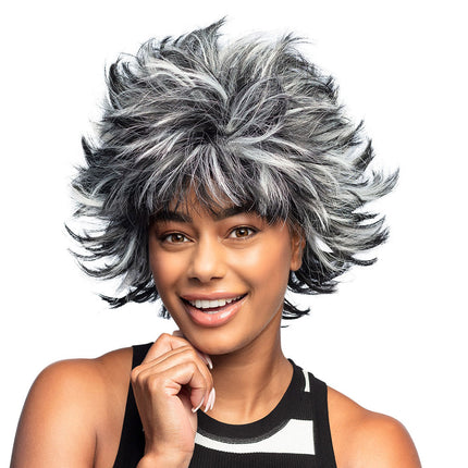 Boland Pruik Dames Wild Zwart Wit