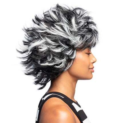 Boland Pruik Dames Wild Zwart Wit