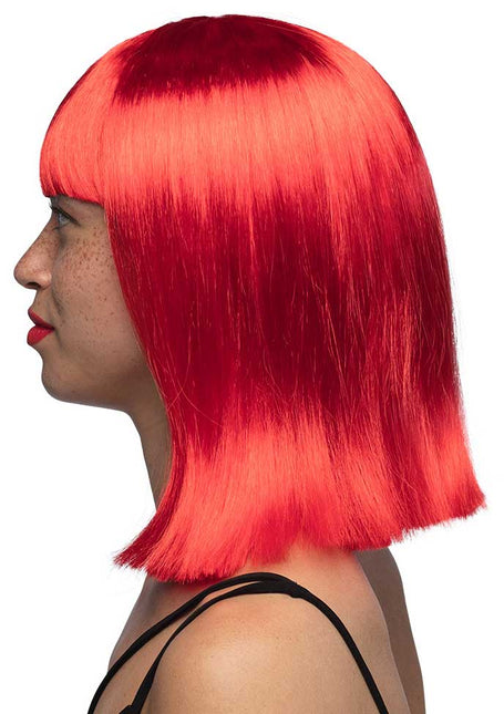 Boland Pruik Dance Neon Rood