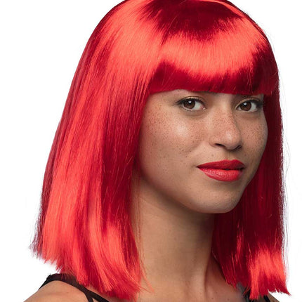 Boland Pruik Dance Neon Rood