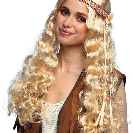 Boland Pruik Hippie met haarband
