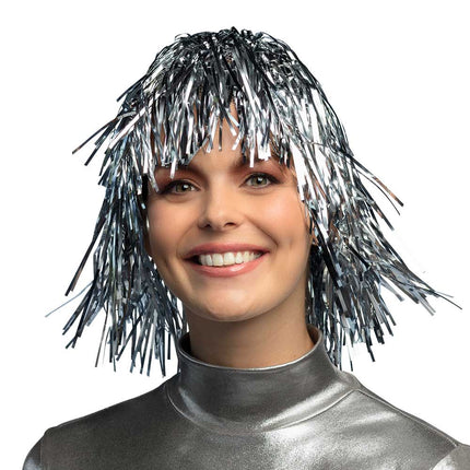 Boland Pruik Metallic Zilver