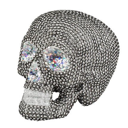 Boland Schedel Sparkle – Zilveren Glitter Doodshoofd