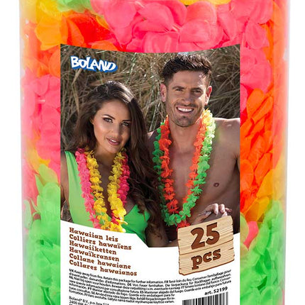 Boland Set Hawaiikransen 25 stuks Neon