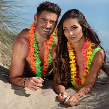 Boland Set Hawaiikransen 25 stuks Neon
