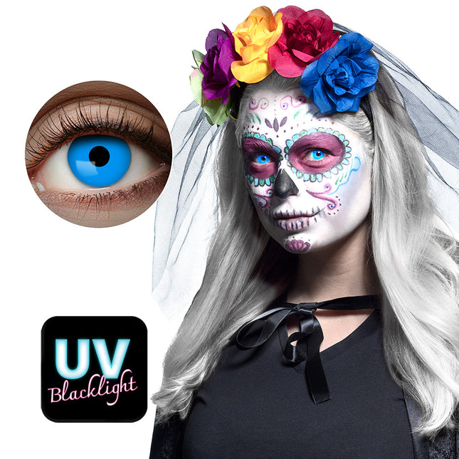 Boland UV Flash Blauw kleurlenzen