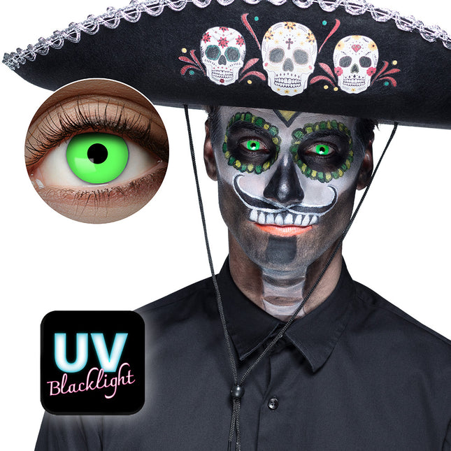 Boland UV Flash Groen kleurlenzen