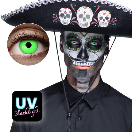 Boland UV Flash Groen kleurlenzen