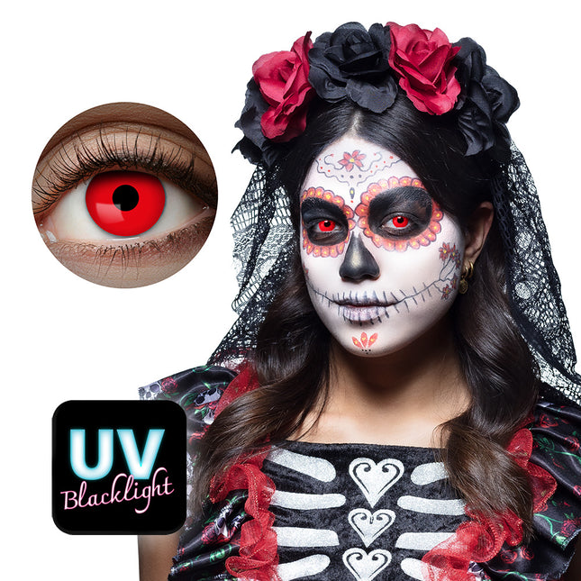 Boland UV Flash Rood kleurlenzen