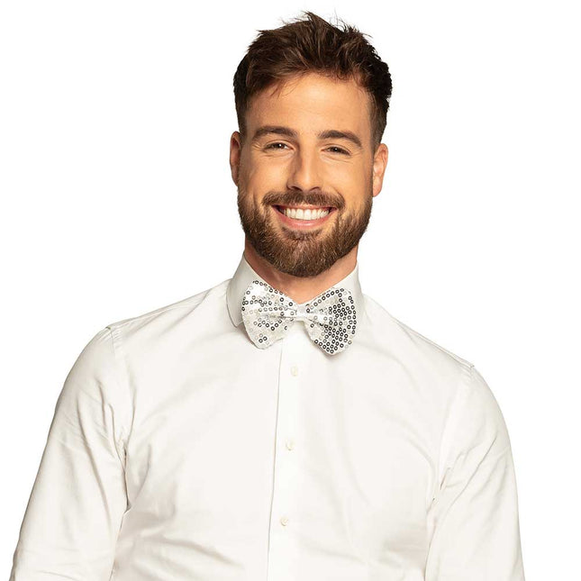 Boland Vlinderstrik Spangles Zilver