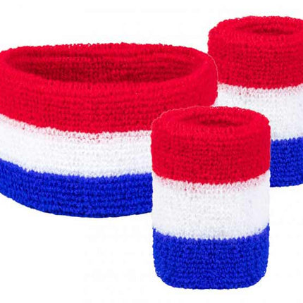 Boland Zweetbandjes set Nederland 3 delig