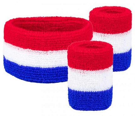 Boland Zweetbandjes set Nederland 3 delig