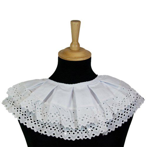 Comedia Piet Kraag geborduurd wit 2 laags