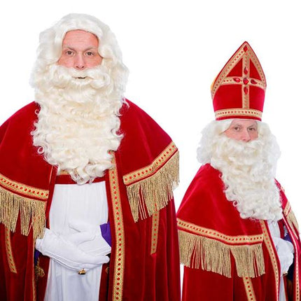 Comedia Sinterklaas Baardstel P kanekalon met krul snor
