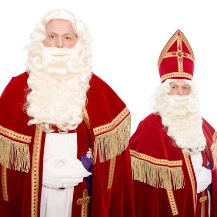 Comedia Sinterklaas Baardstel P – Kanekalon, vaste rechte snor