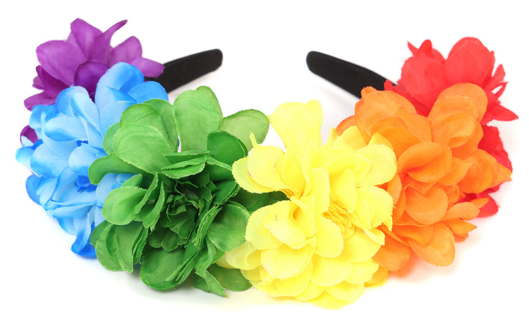 Di Bartelomeo Bloemen haarband regenboog