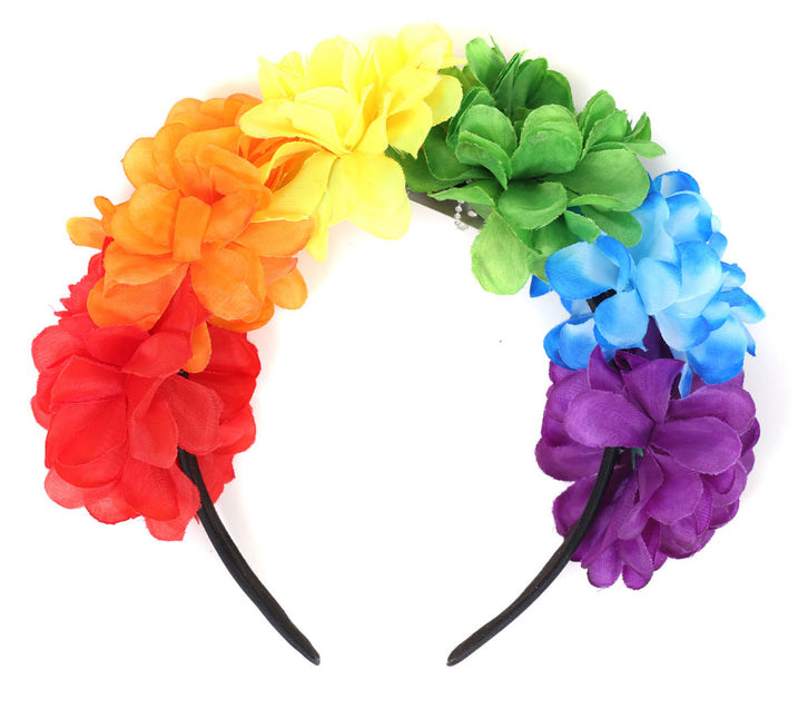 Di Bartelomeo Bloemen haarband regenboog