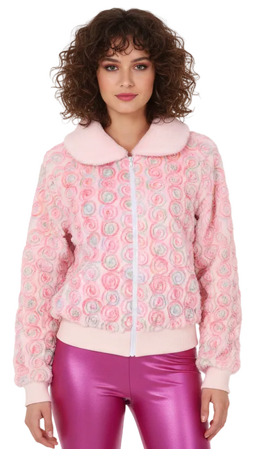Di Bartelomeo Bont Bloemen Jas Roze Dames