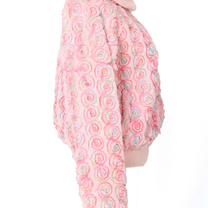 Di Bartelomeo Bont Bloemen Jas Roze Dames