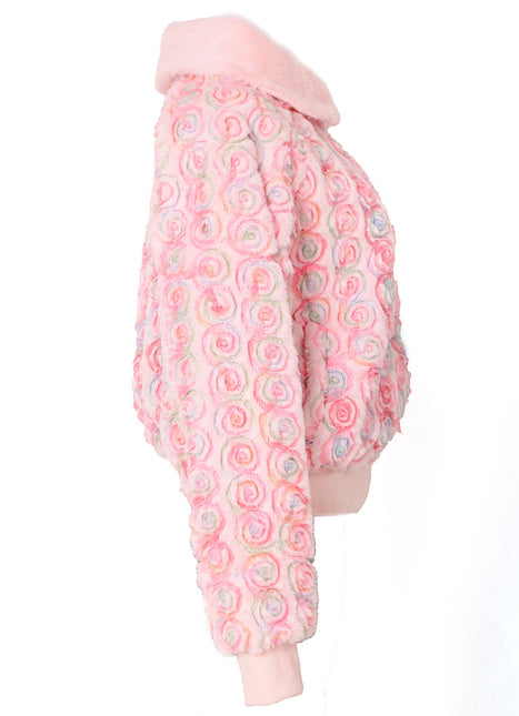 Di Bartelomeo Bont Bloemen Jas Roze Dames