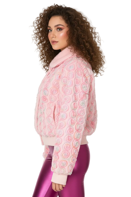 Di Bartelomeo Bont Bloemen Jas Roze Dames