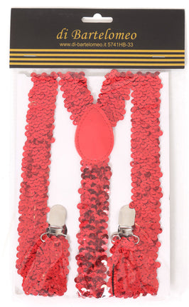 Di Bartelomeo Bretels Pailletten Rood