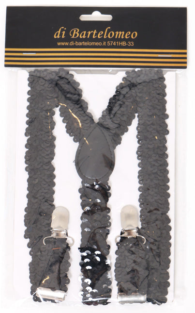 Di Bartelomeo Bretels Pailletten Zwart