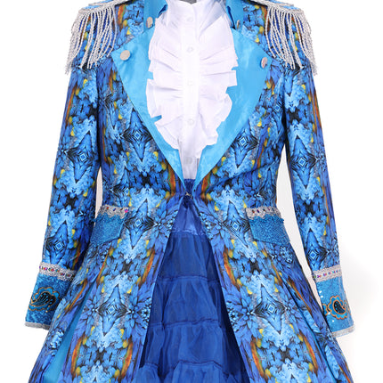 Di Bartelomeo Carnavalsjas Dames blauw zilver