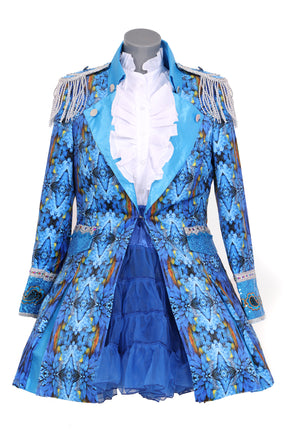 Di Bartelomeo Carnavalsjas Dames blauw zilver