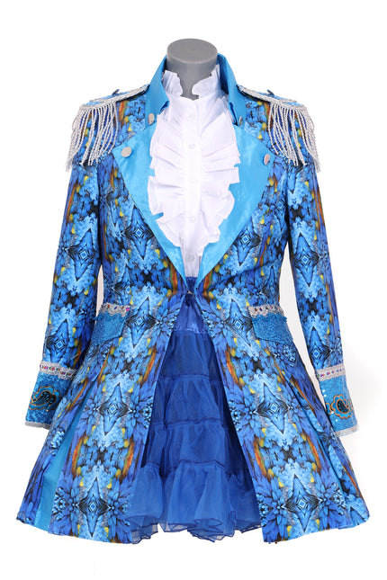 Di Bartelomeo Carnavalsjas Dames blauw zilver