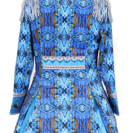 Di Bartelomeo Carnavalsjas Dames blauw zilver