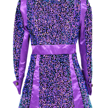 Di Bartelomeo Carnavalsjas Dames Sequin paars Deluxe