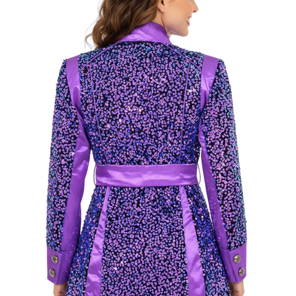 Di Bartelomeo Carnavalsjas Dames Sequin paars Deluxe