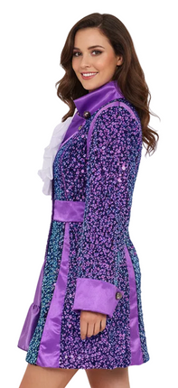 Di Bartelomeo Carnavalsjas Dames Sequin paars Deluxe
