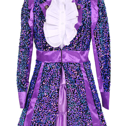 Di Bartelomeo Carnavalsjas Dames Sequin paars Deluxe