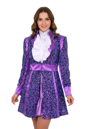 Di Bartelomeo Carnavalsjas Dames Sequin paars Deluxe