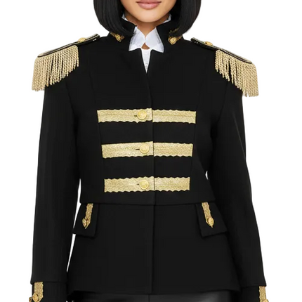 Di Bartelomeo Carnavalsjas dames zwart deluxe