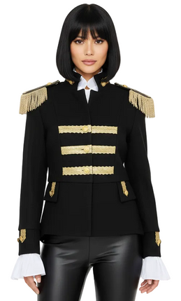 Di Bartelomeo Carnavalsjas dames zwart deluxe